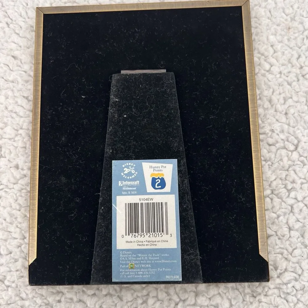 Disney Winnie the Pooh Picture Frame Silly Old Bear Metal Brushed Gold Photo